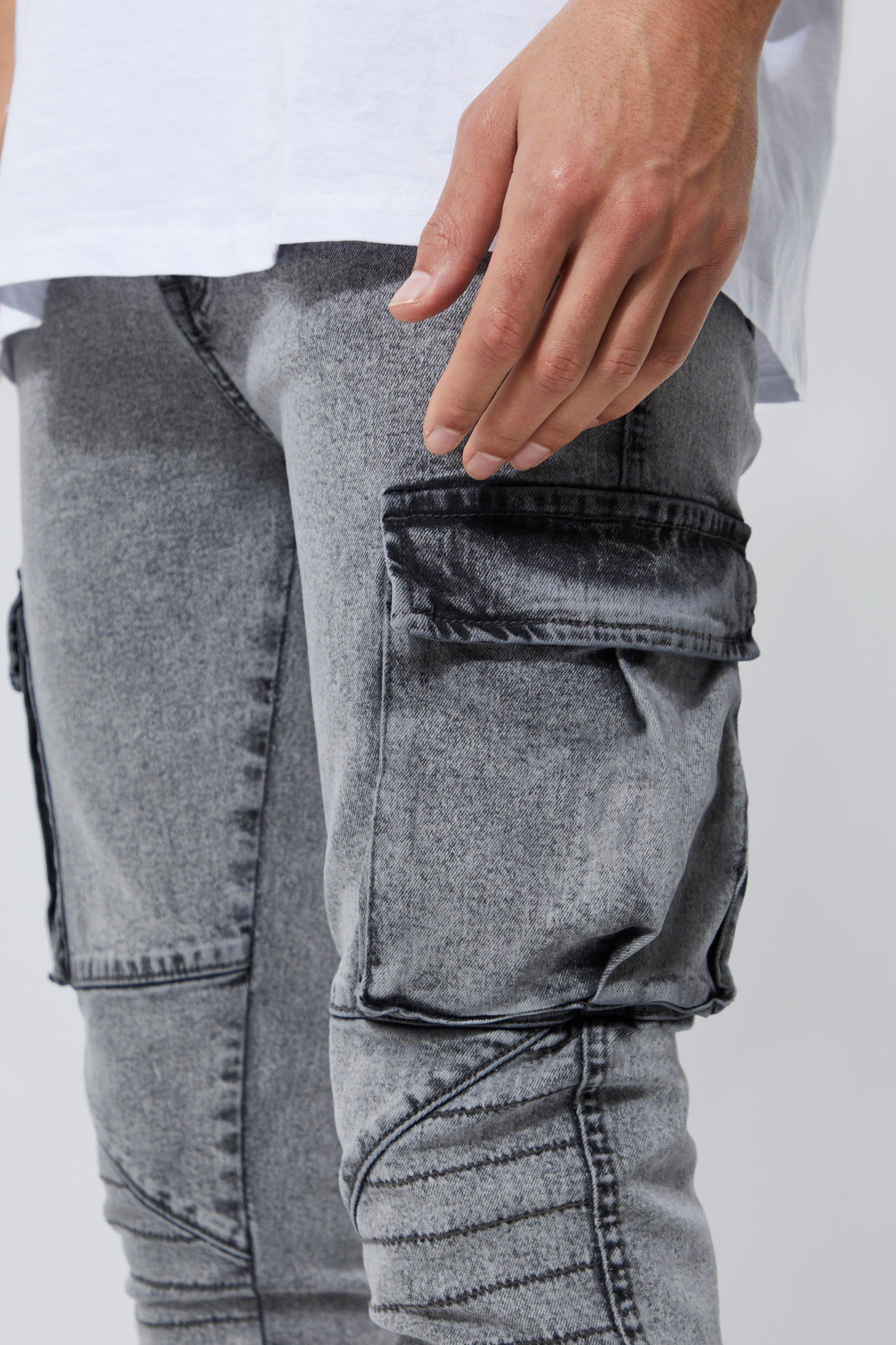 Mens big and hot sale tall biker jeans